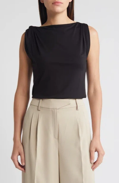 Rue Sophie Kieran Sleeveless Jersey Top In Noir