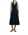 Rue Sophie Lilas Halter Dress In Navy In Blue