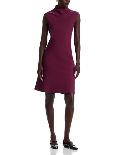 Rue Sophie Mae Mock Neck Mini Dress In Purple