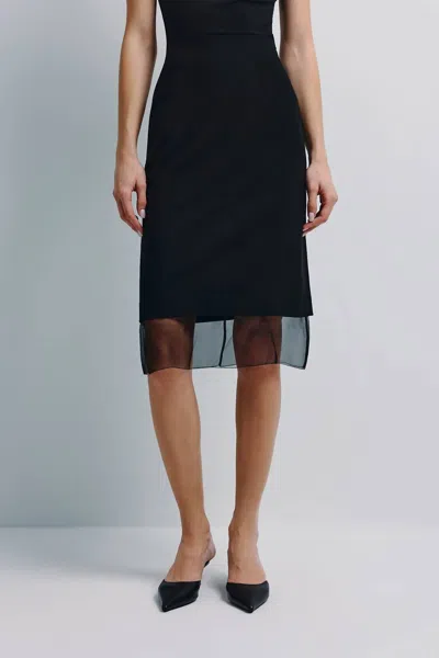 Rue Sophie Mille Pencil Skirt In Black In Multi