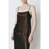 Rue Sophie Rivoli Square Neck Silk Camisole In Russet