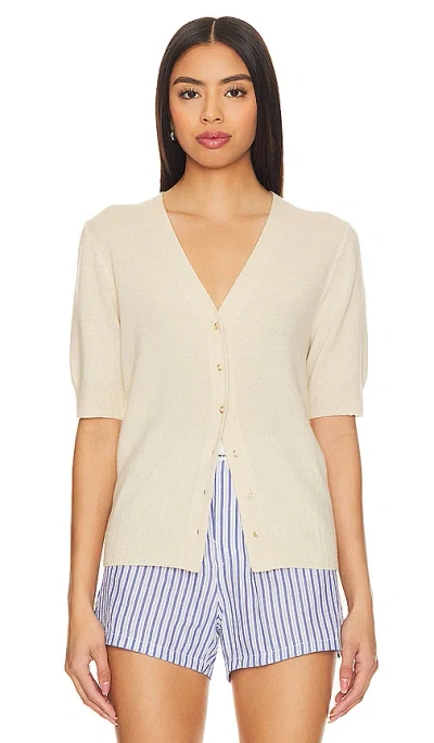 Rue Sophie Vela Knit Cardigan In Creme Pearl