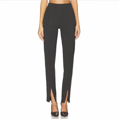 Rue Sophie Vitry Zipper Pants In Charcoal In Pink