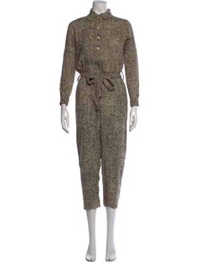Pre-owned Rue Stiic Animal Print Jumpsuit In Neutrals