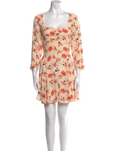 Pre-owned Rue Stiic Floral Print Mini Dress W/ Tags In Multi