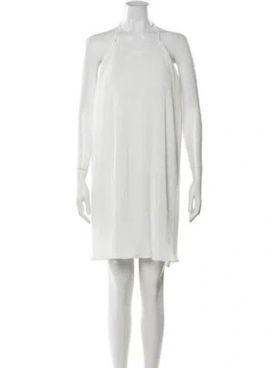 Pre-owned Rue Stiic Halterneck Mini Dress In White