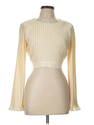 Pre-owned Rue Stiic Long Sleeve Top Ivory Turtleneck Tops