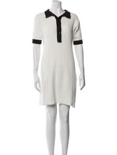 Pre-owned Rue Stiic Mini Dress In White