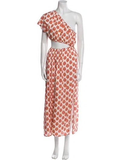 Pre-owned Rue Stiic Printed Long Dress In Multi