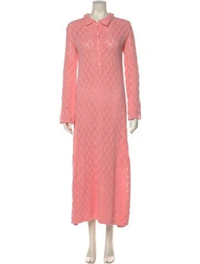 Pre-owned Rue Stiic Printed Long Dress In Pink