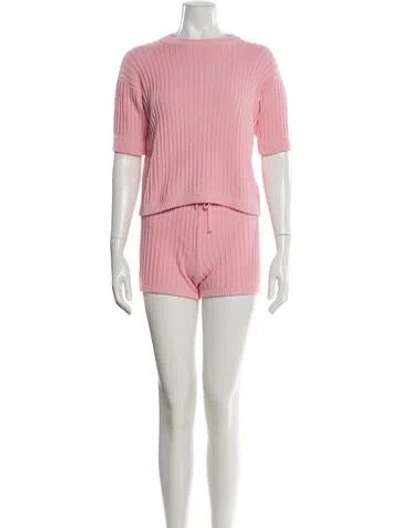 Pre-owned Rue Stiic Short Set In Pink