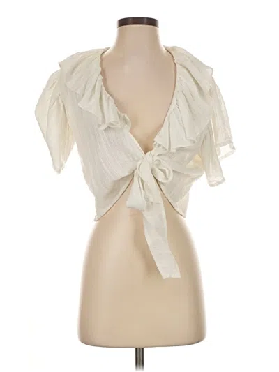 Pre-owned Rue Stiic Sleeveless Blouse In White