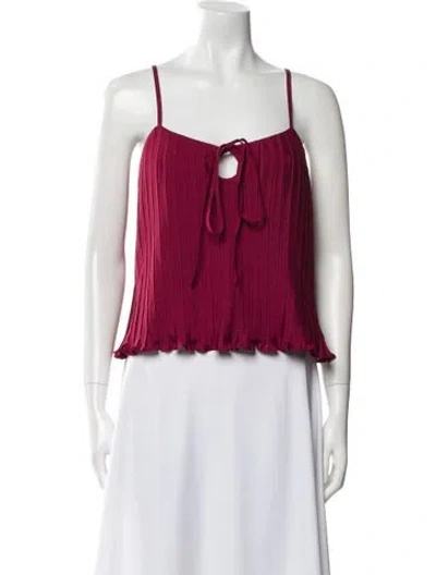 Pre-owned Rue Stiic Square Neckline Sleeveless Crop Top In Red