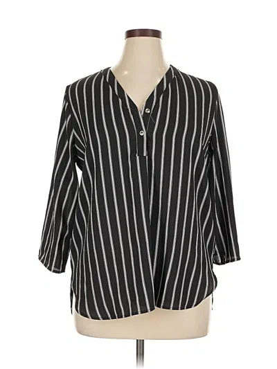 Pre-owned Rue21 3/4 Sleeve Blouse In Black