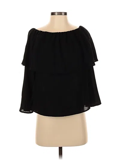 Pre-owned Rue21 3/4 Sleeve Blouse In Black