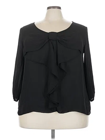 Pre-owned Rue21 3/4 Sleeve Blouse In Black
