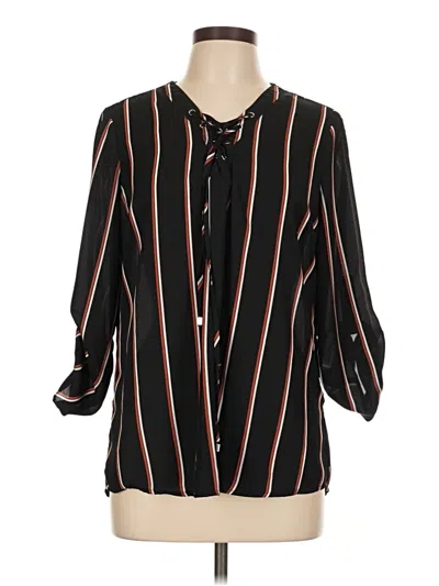 Pre-owned Rue21 3/4 Sleeve Blouse In Black