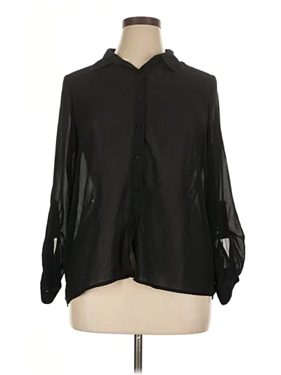 Pre-owned Rue21 3/4 Sleeve Blouse In Black