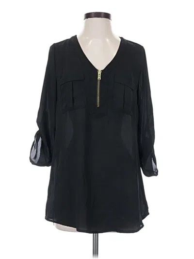 Pre-owned Rue21 3/4 Sleeve Blouse In Black