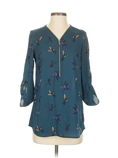 Pre-owned Rue21 3/4 Sleeve Blouse In Blue