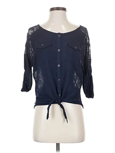 Pre-owned Rue21 3/4 Sleeve Blouse In Blue