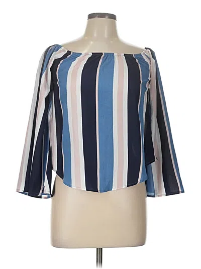 Pre-owned Rue21 3/4 Sleeve Blouse In Blue
