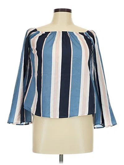 Pre-owned Rue21 3/4 Sleeve Blouse In Blue