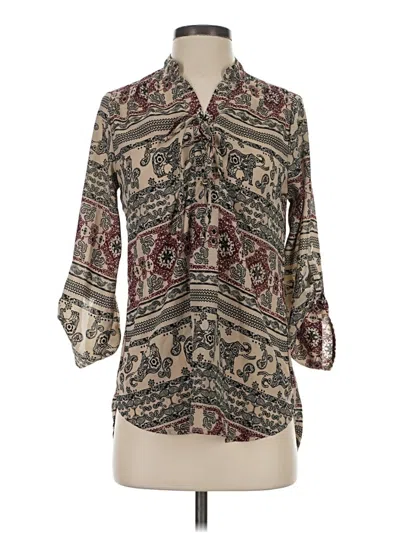 Pre-owned Rue21 3/4 Sleeve Blouse In Brown