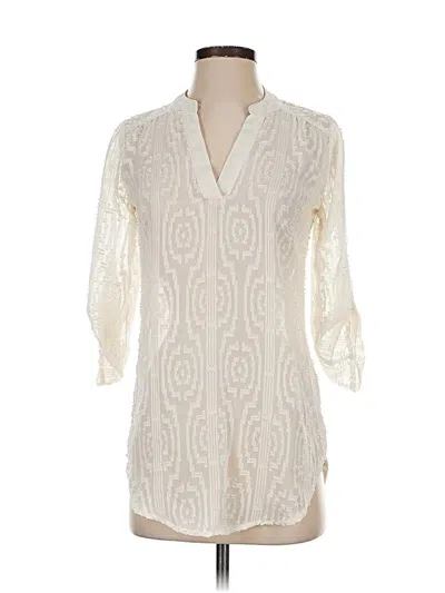Pre-owned Rue21 3/4 Sleeve Blouse In Ivory