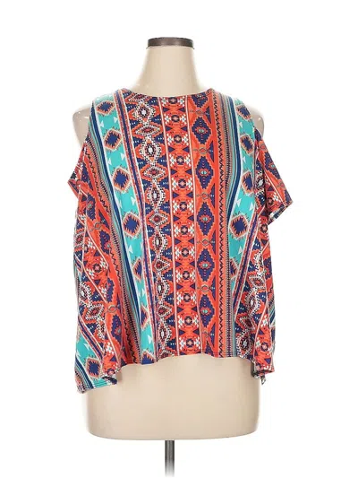 Pre-owned Rue21 3/4 Sleeve Blouse In Orange