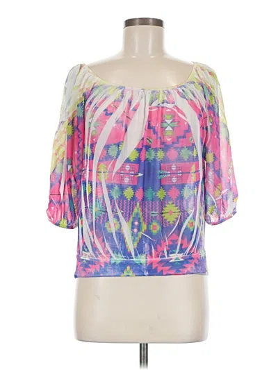 Pre-owned Rue21 3/4 Sleeve Blouse In Pink