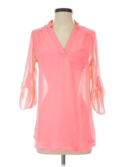 Pre-owned Rue21 3/4 Sleeve Blouse In Pink