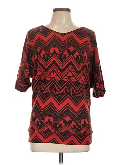 Pre-owned Rue21 3/4 Sleeve Blouse In Red