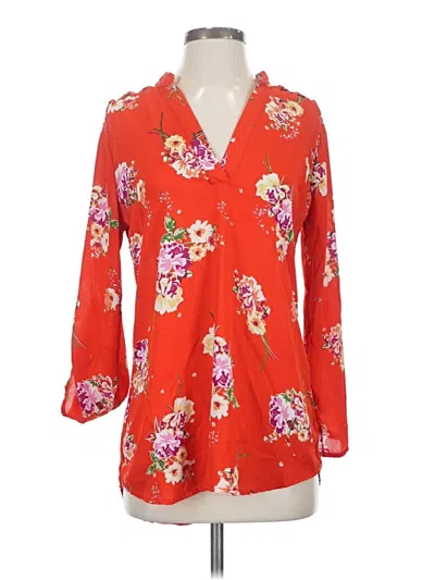 Pre-owned Rue21 3/4 Sleeve Blouse In Red