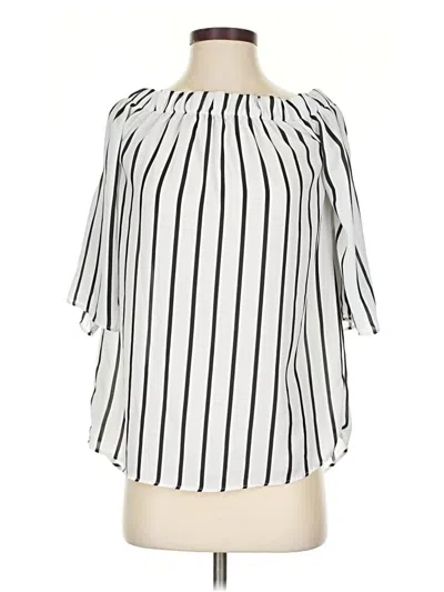 Pre-owned Rue21 3/4 Sleeve Blouse In Silver
