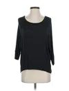 Rue21 3/4 Sleeve Top Black Boatneck Tops In Black