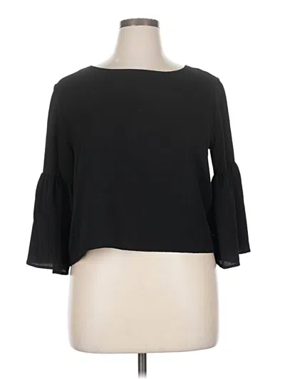 Pre-owned Rue21 3/4 Sleeve Top Black Boatneck Tops