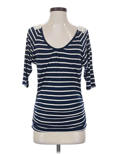 Pre-owned Rue21 3/4 Sleeve Top Blue Scoop Neck Tops