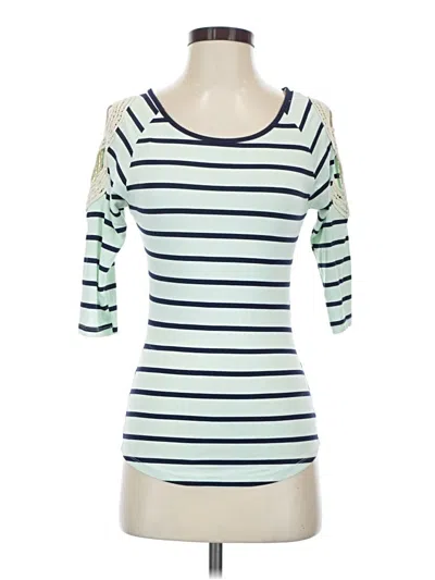 Pre-owned Rue21 3/4 Sleeve T-shirt In Blue
