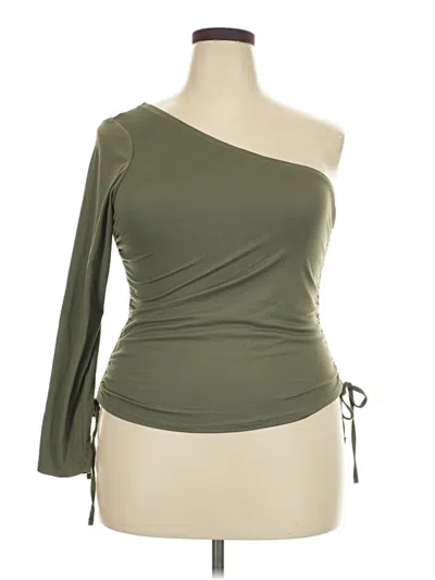 Pre-owned Rue21 3/4 Sleeve T-shirt In Green