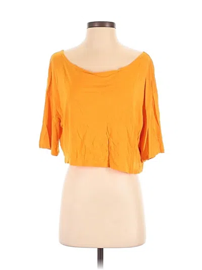Pre-owned Rue21 3/4 Sleeve T-shirt In Orange