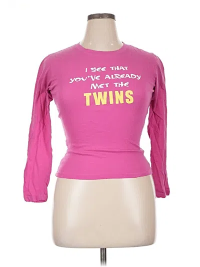 Pre-owned Rue21 3/4 Sleeve T-shirt In Pink