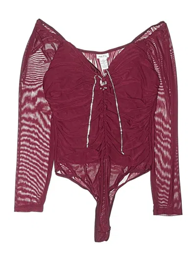 Pre-owned Rue21 Bodysuit In Burgundy