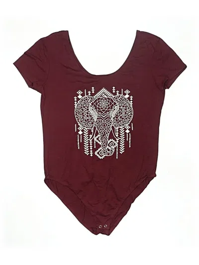 Pre-owned Rue21 Bodysuit In Burgundy