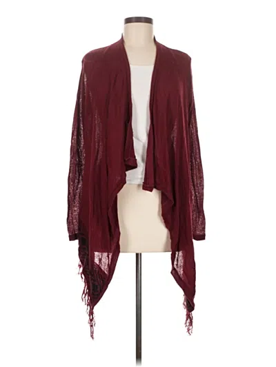 Pre-owned Rue21 Cardigan Sweater In Burgundy