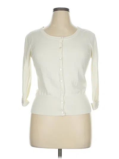 Pre-owned Rue21 Cardigan Sweater In White