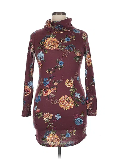 Pre-owned Rue21 Casual Dress In Burgundy