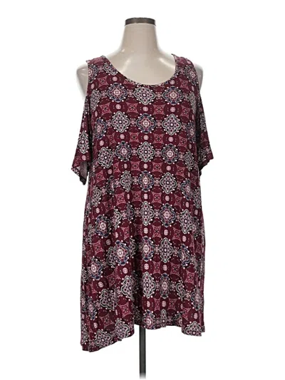 Pre-owned Rue21 Casual Dress In Burgundy