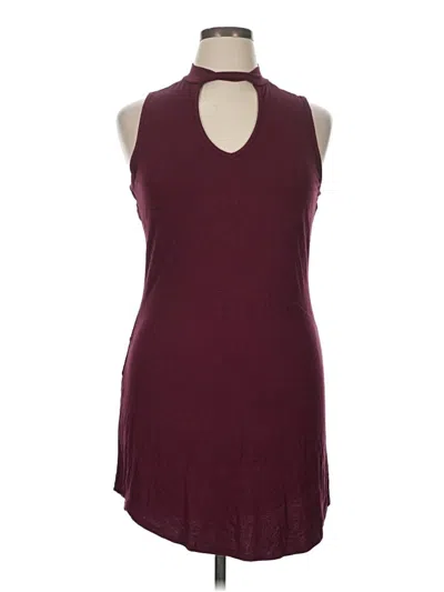 Pre-owned Rue21 Casual Dress In Burgundy