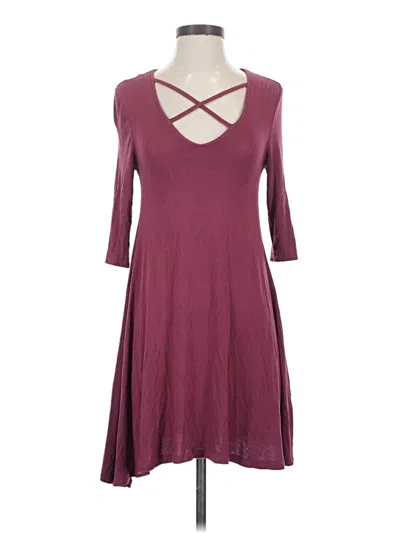 Pre-owned Rue21 Casual Dress In Burgundy